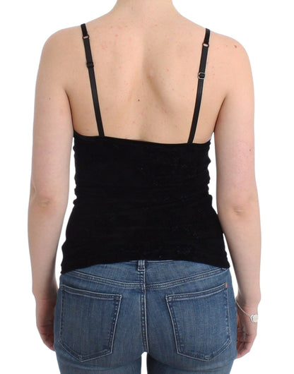 Ermanno Scervino Elegant Black Cami Underkläder Topp