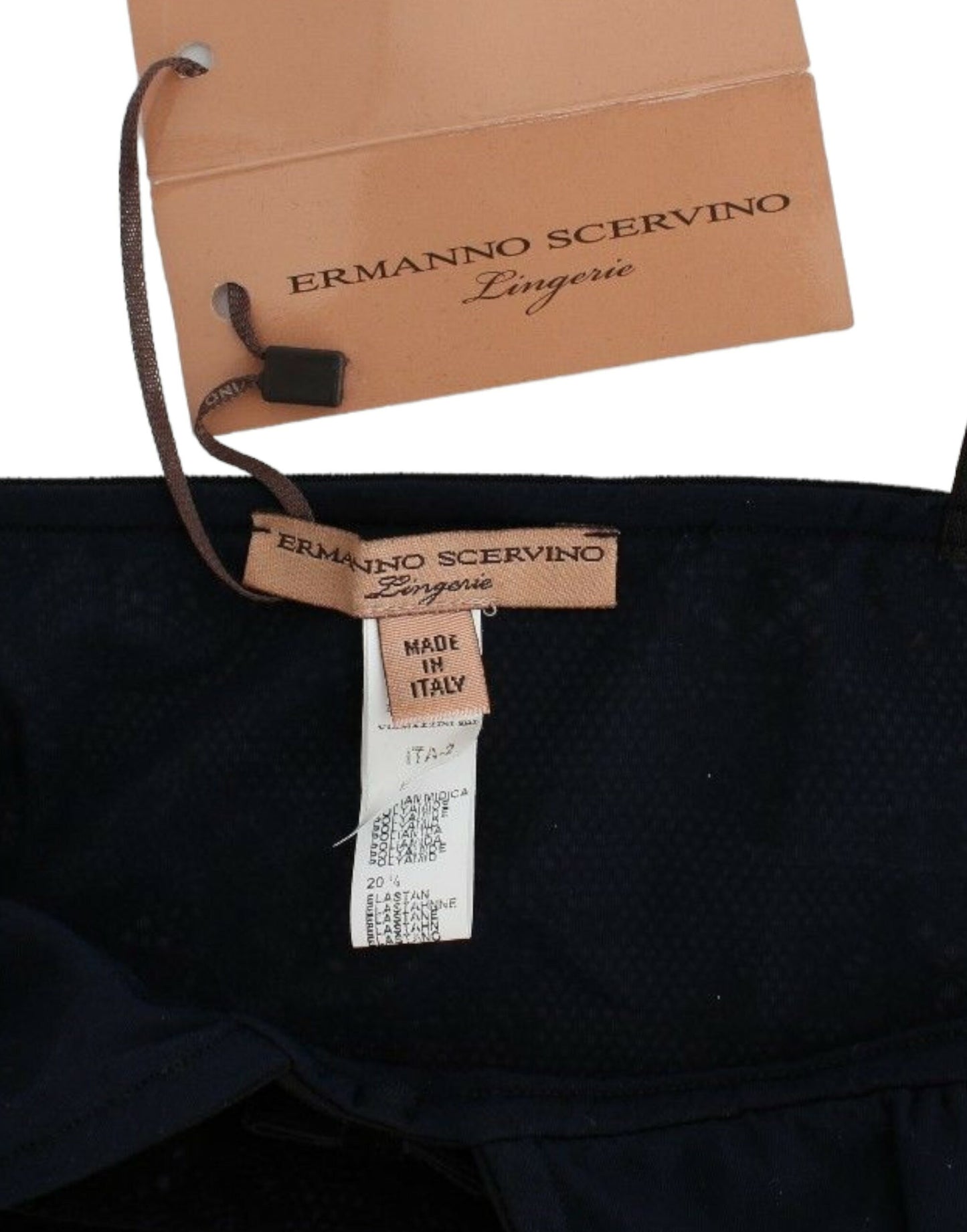 Ermanno Scervino Elegant Black Cami Underkläder Topp