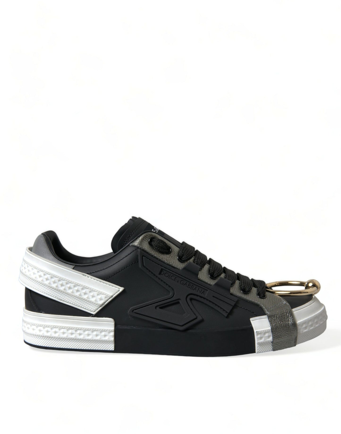 Dolce &amp; Gabbana Elegant Low Top Sneakers i kalvskinn