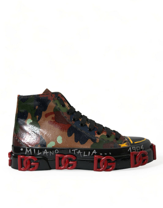 Dolce &amp; Gabbana Chic Multicolor High-Top Sneakers