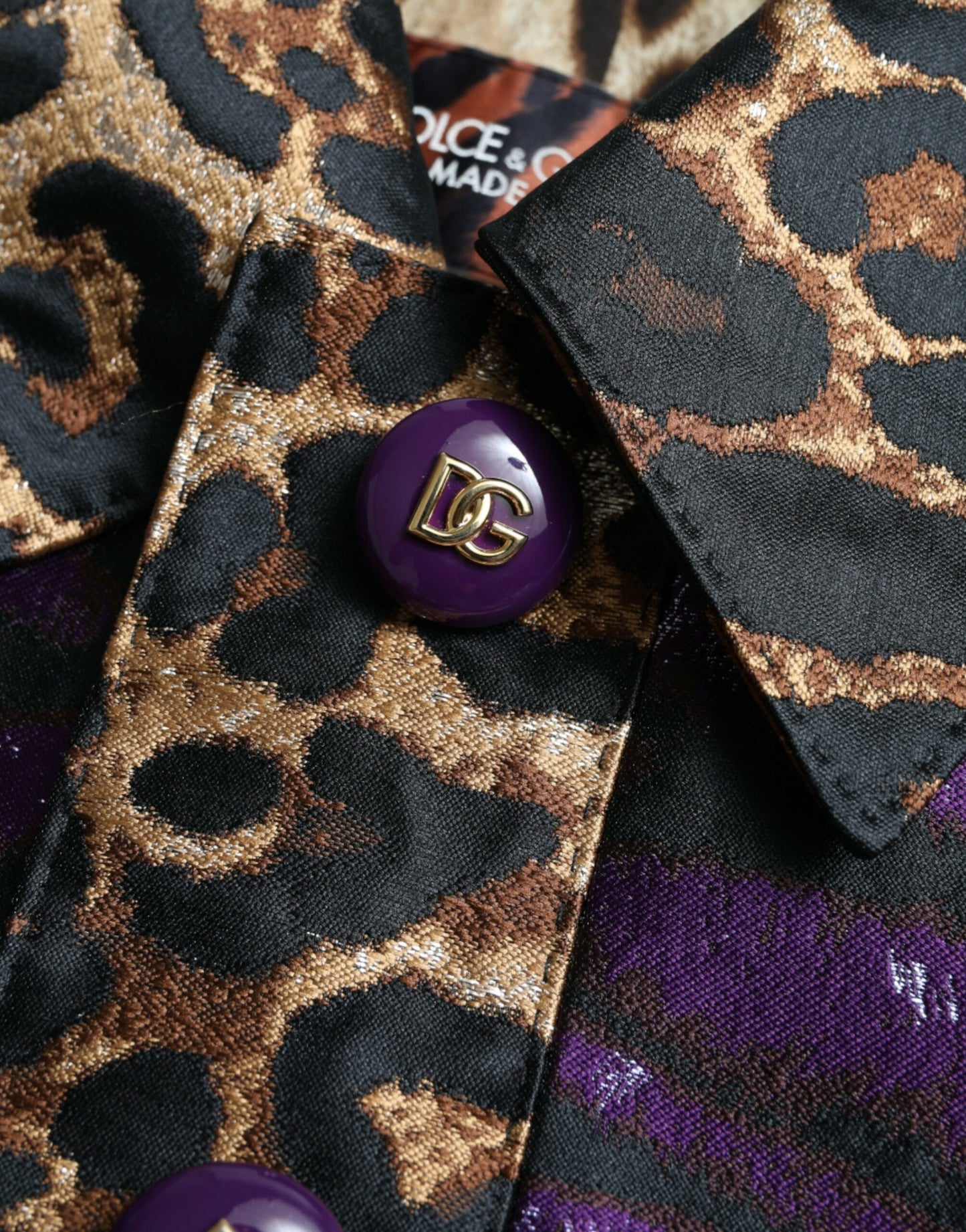 Dolce &amp; Gabbana Utsökt Jacquard Trench Med Tiger Motiv