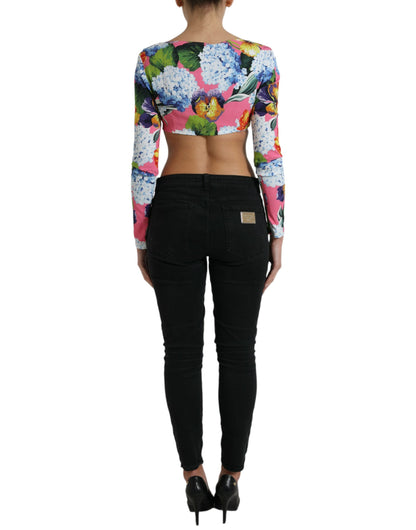 Dolce &amp; Gabbana Floral Elegance Cropped Blus