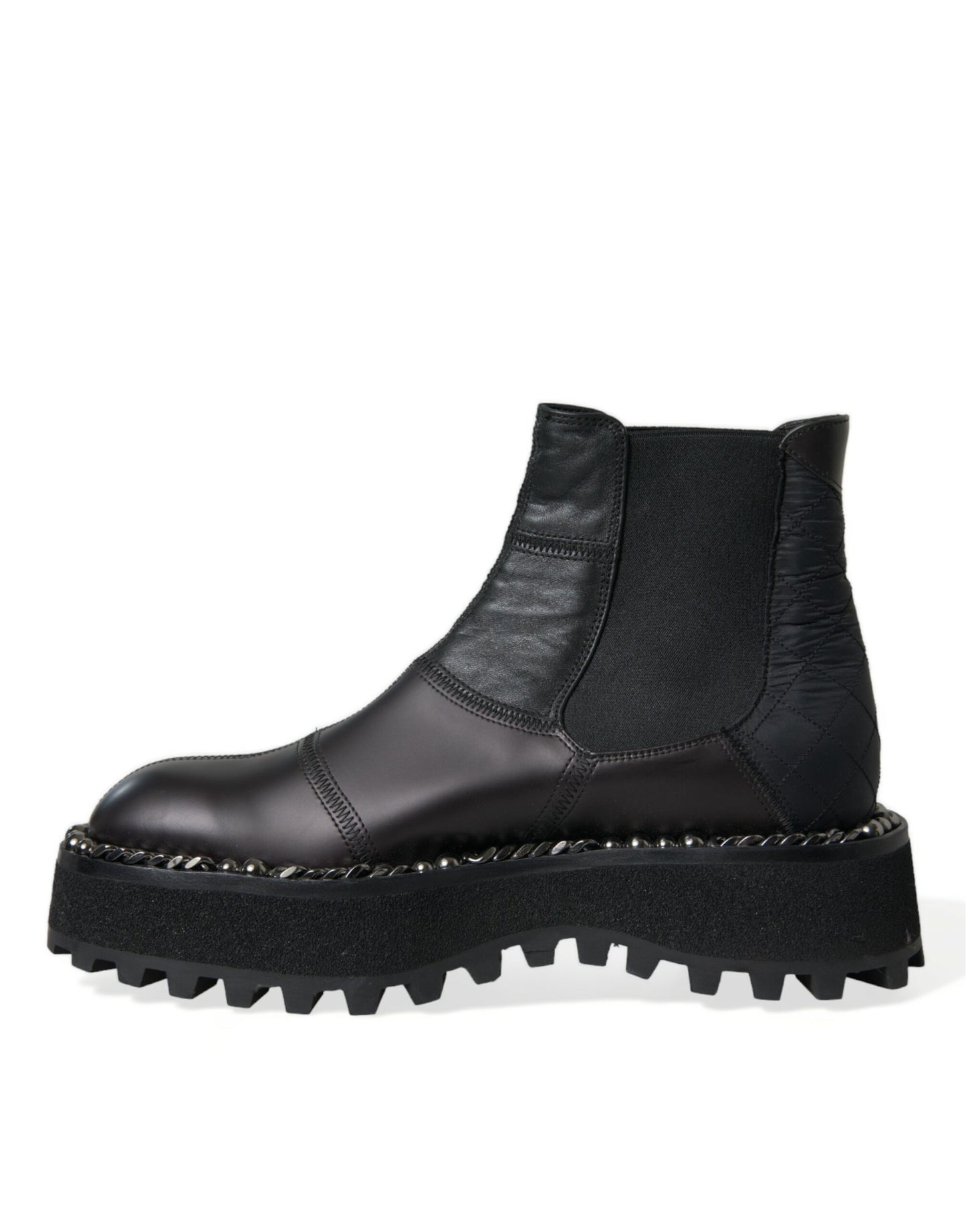 Dolce & Gabbana Elegant Black Chelsea Slip-On Boots