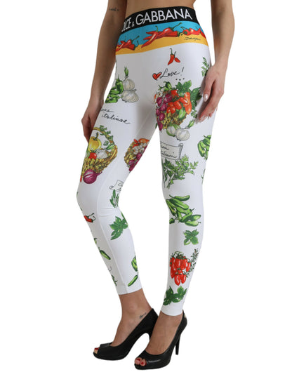 Dolce & Gabbana Elegant High Waist Printed Leggings