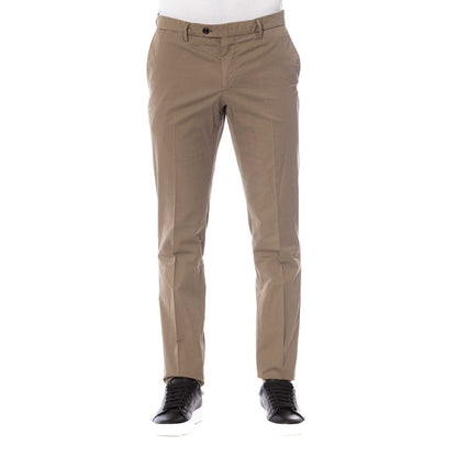 Trussardi Brown Cotton Men Byxa