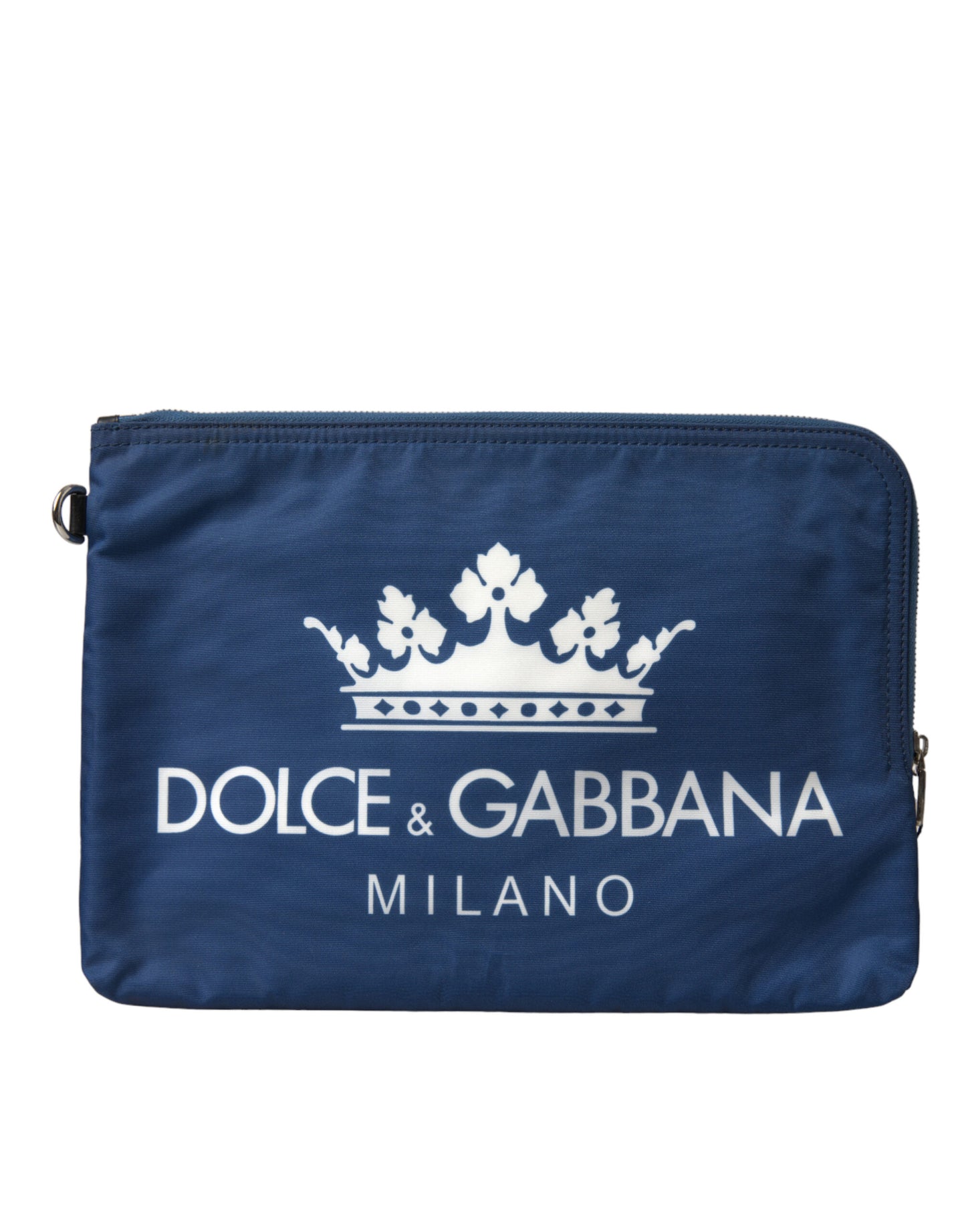 Dolce &amp; Gabbana elegant blå nylon dragkedja