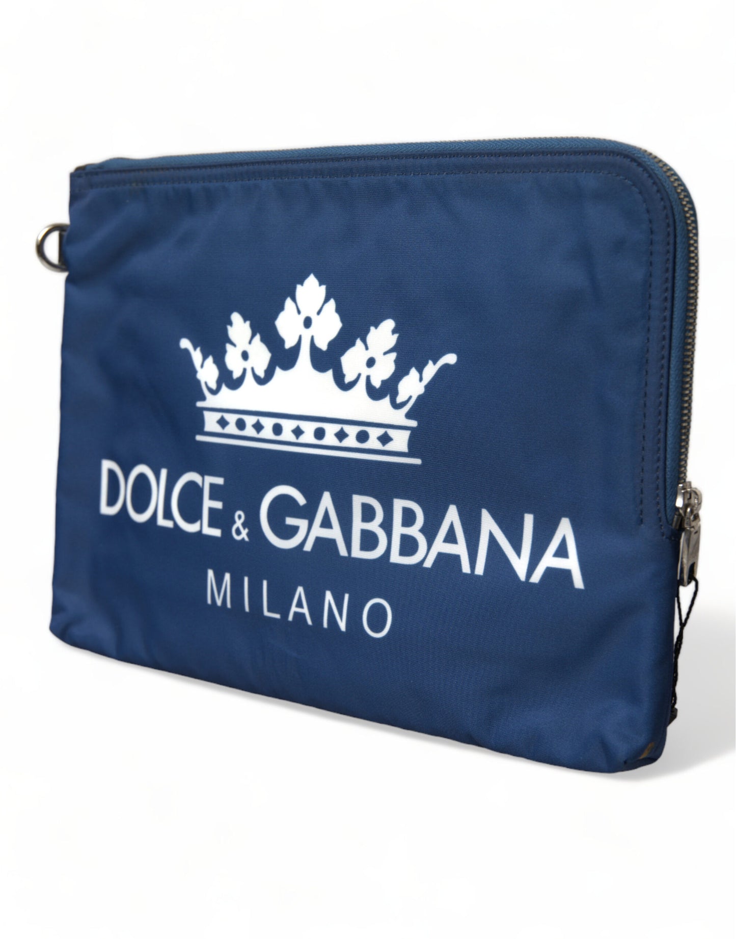 Dolce &amp; Gabbana elegant blå nylon dragkedja