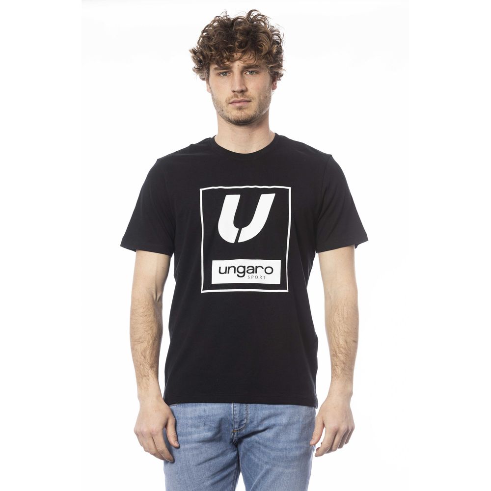 Camiseta deportiva de algodón negra para hombre de Ungaro