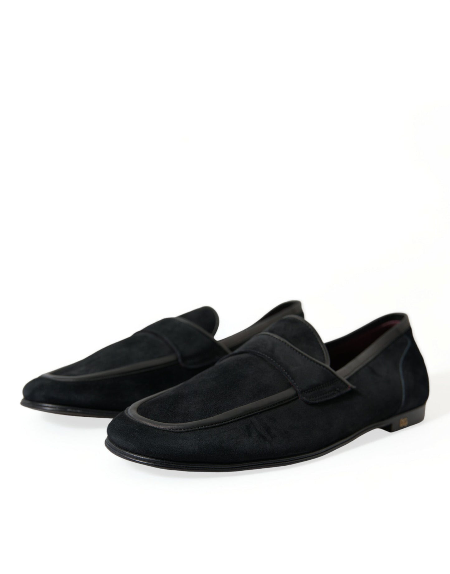 Mocasines elegantes de terciopelo negro de Dolce &amp; Gabbana para hombre