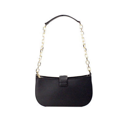 Bolso bandolera pequeño de piel de becerro color negro Carmen de Michael Kors