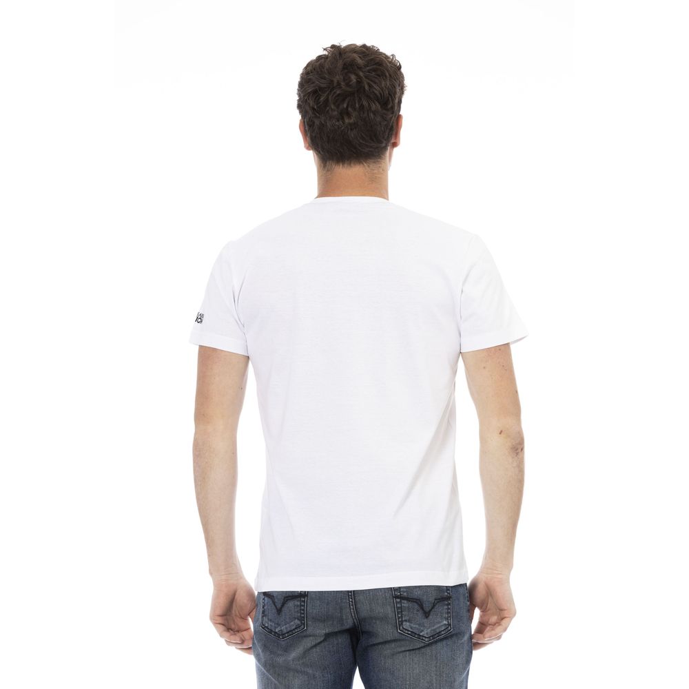 Camiseta de algodón blanca para hombre Trussardi Action