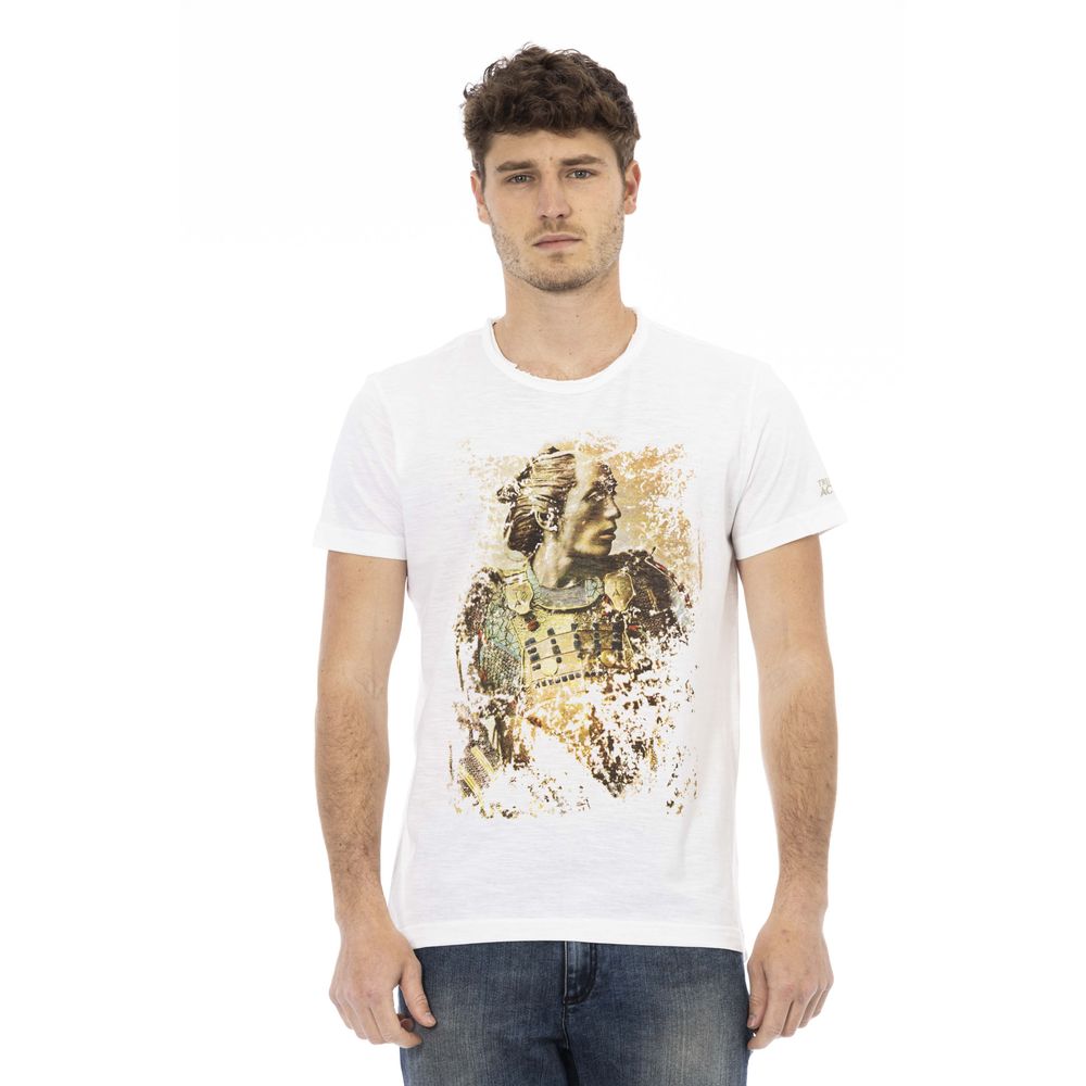 Camiseta de algodón blanca para hombre Trussardi Action