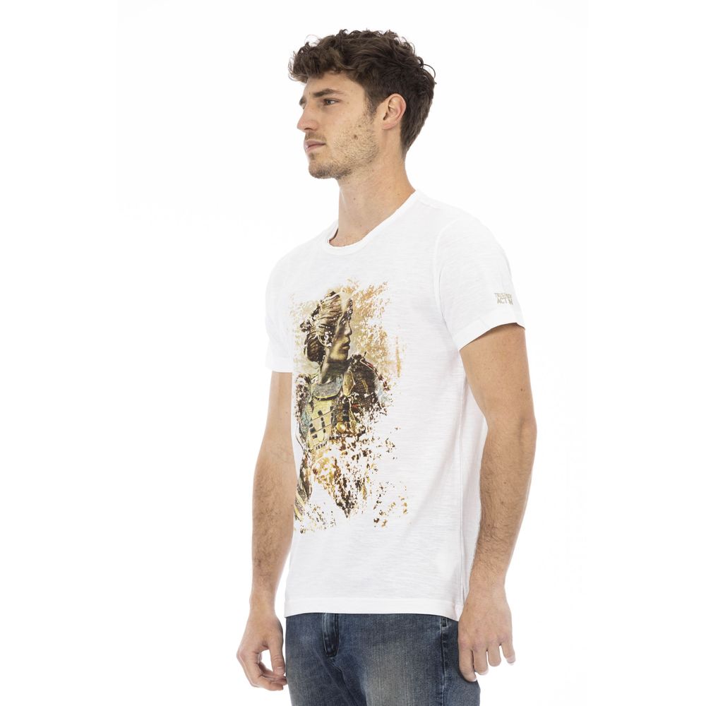 Camiseta de algodón blanca para hombre Trussardi Action