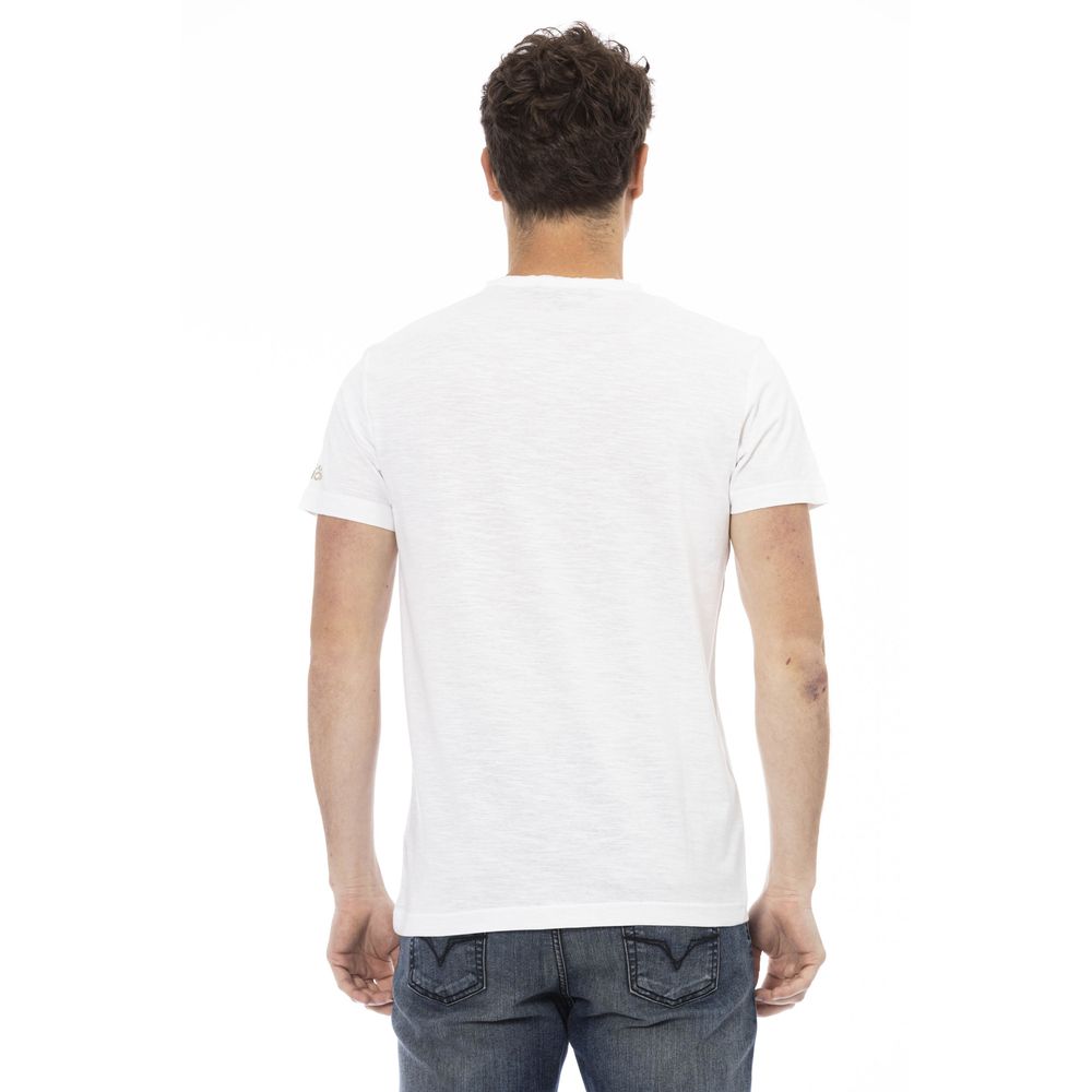 Camiseta de algodón blanca para hombre Trussardi Action