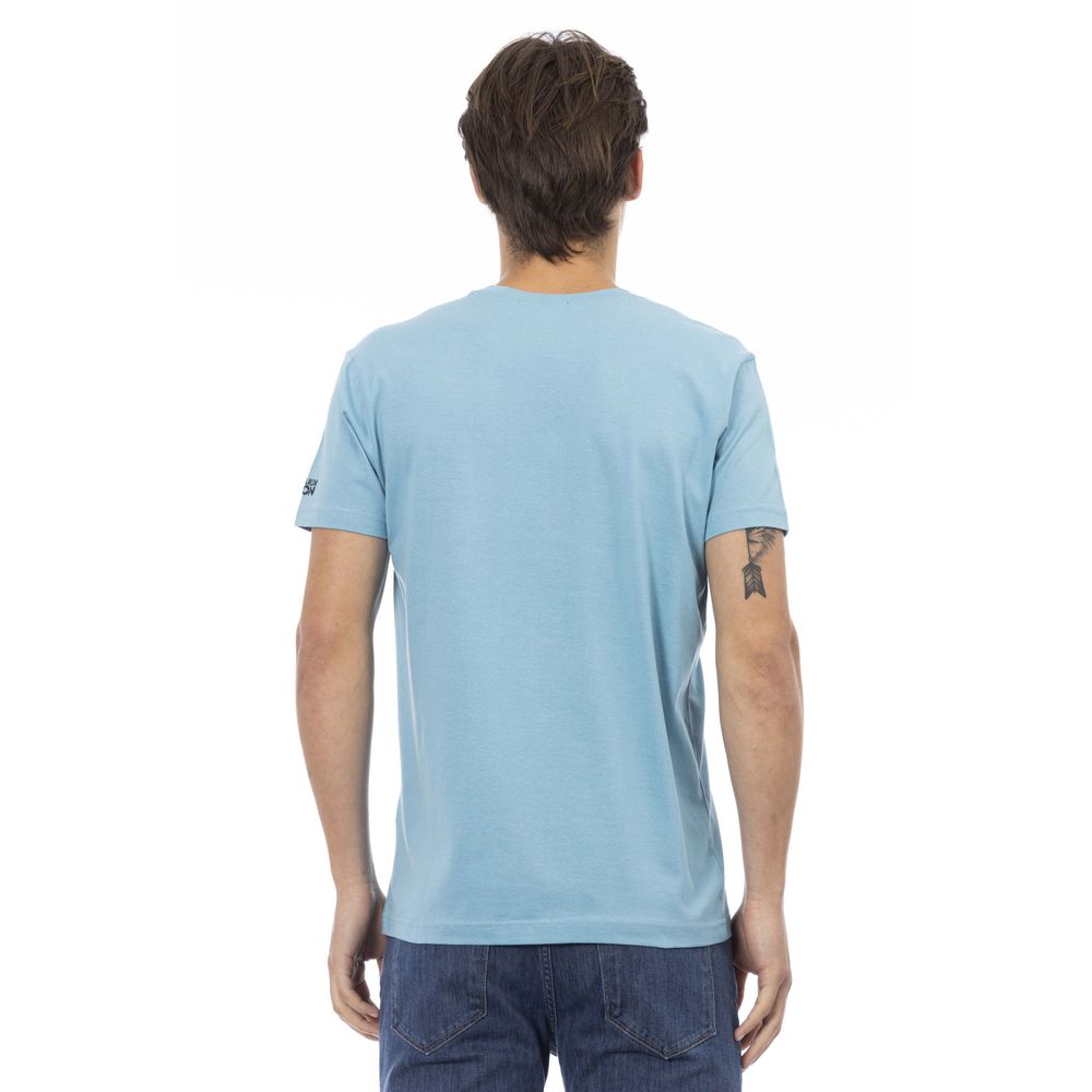 Camiseta de algodón azul claro para hombre Trussardi Action