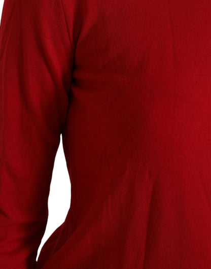 Dolce &amp; Gabbana Radiant Red Wool Pullover Tröja