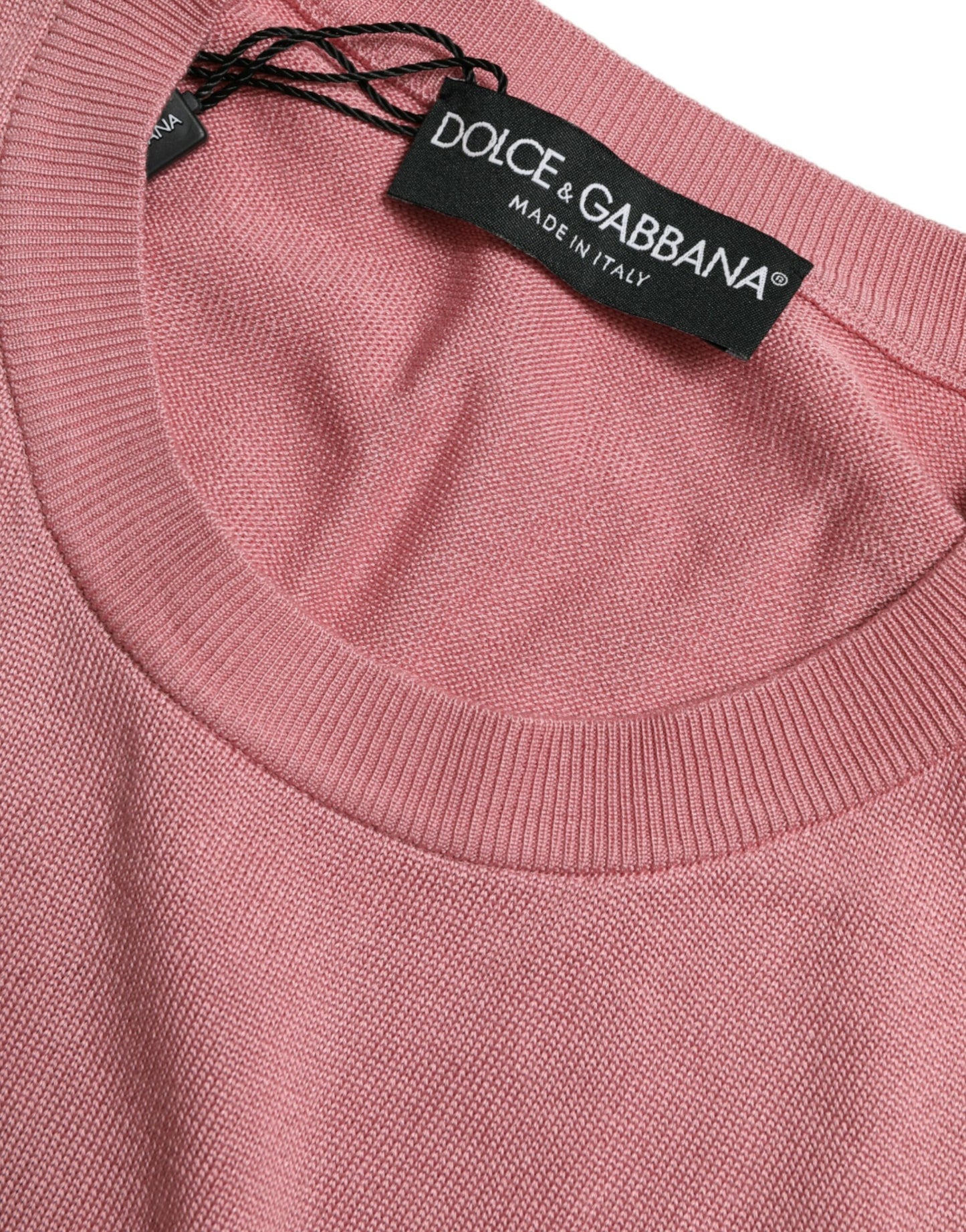 Dolce &amp; Gabbana Elegant Silk Crew Neck cropped linne