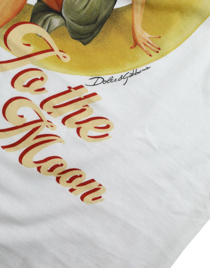 Dolce &amp; Gabbana Elegant vit bomull T-shirt med rund hals