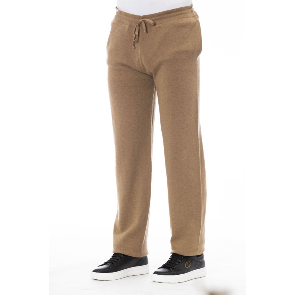 Pantalón de lino beige para hombre Alpha Studio