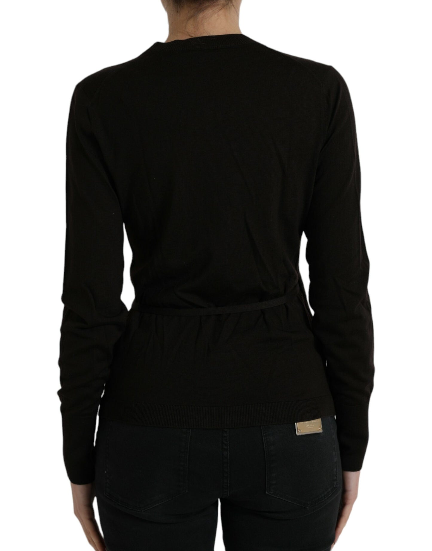 Dolce & Gabbana Elegant Black Virgin Wool Cardigan