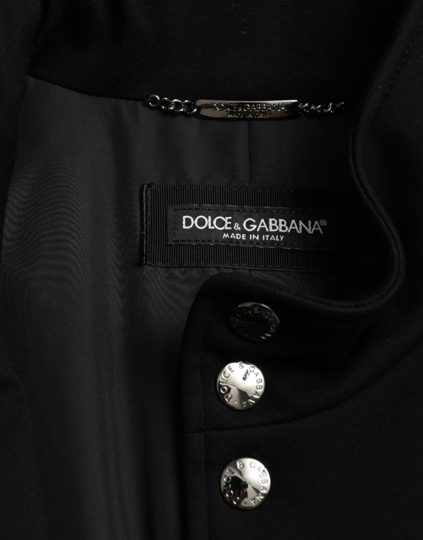 Dolce &amp; Gabbana Elegant svart ärmlös västjacka