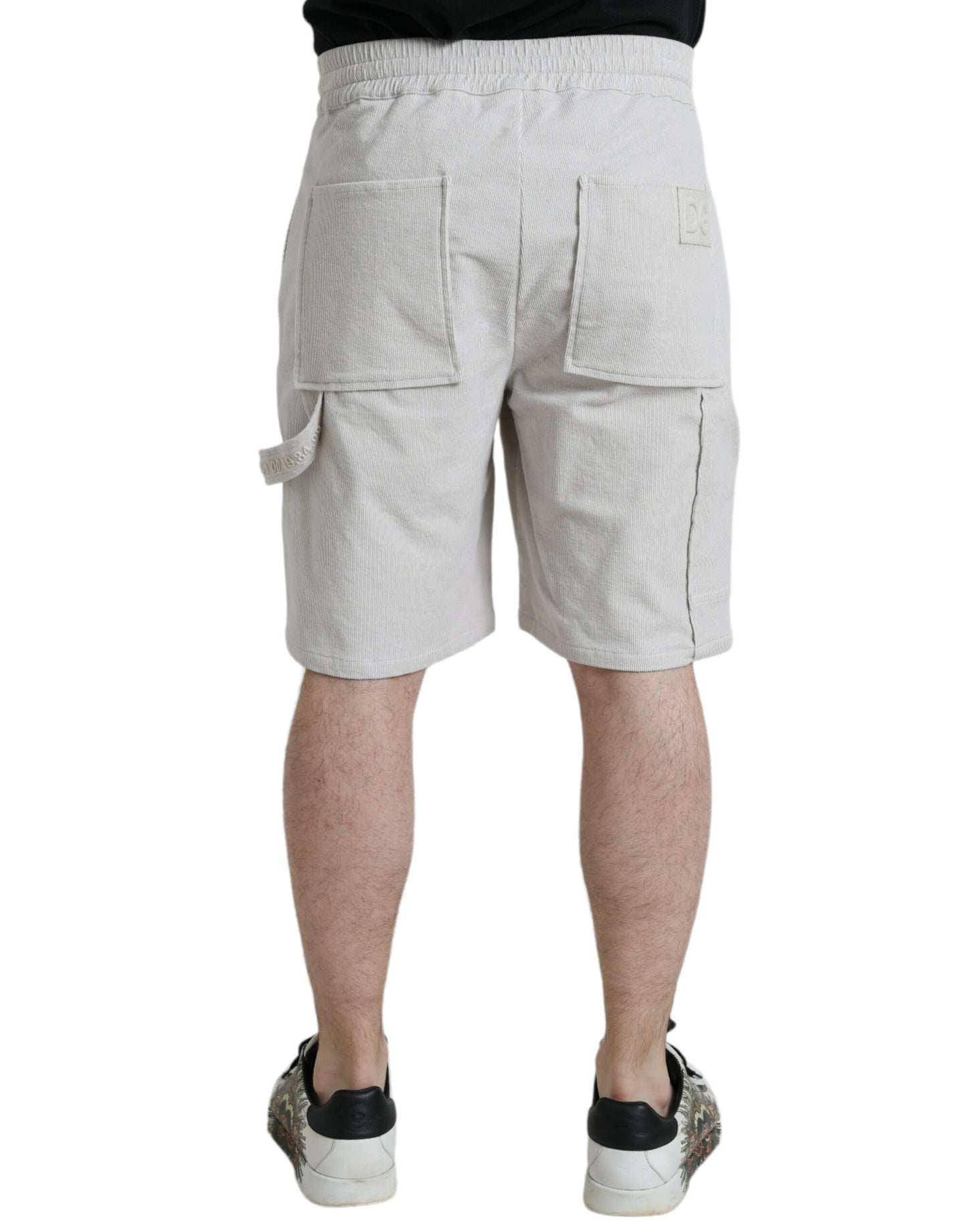 Dolce &amp; Gabbana Beige Cotton Corduroy Bermudashorts för män