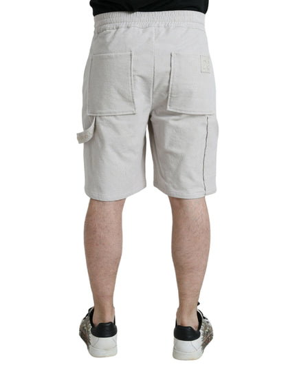 Dolce &amp; Gabbana Beige Cotton Corduroy Bermudashorts för män