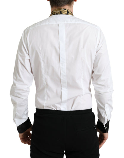 Dolce &amp; Gabbana Elegant Gold Detail Dress Shirt