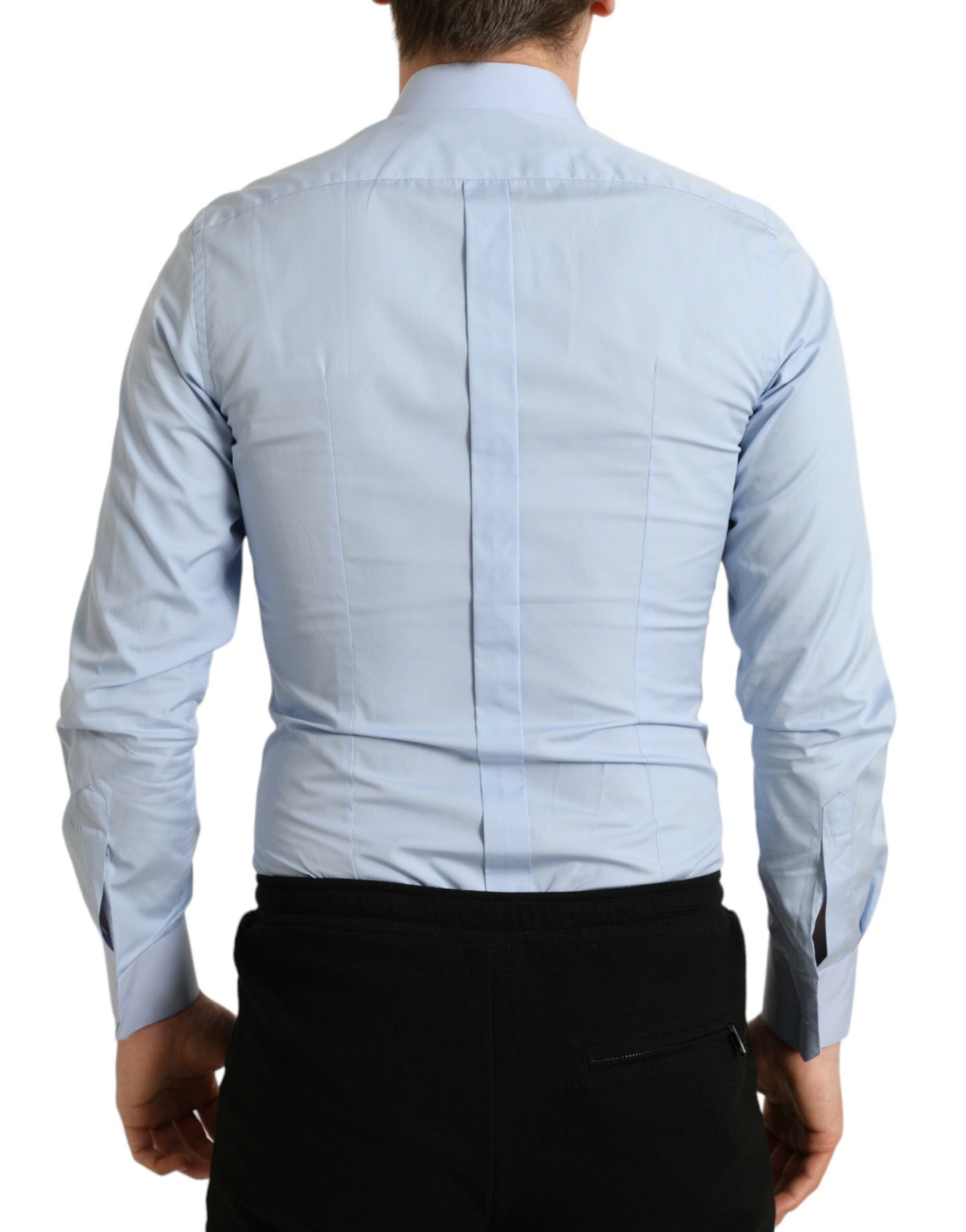 Dolce &amp; Gabbana Elegant Slim Fit Sky Blue Dress Shirt