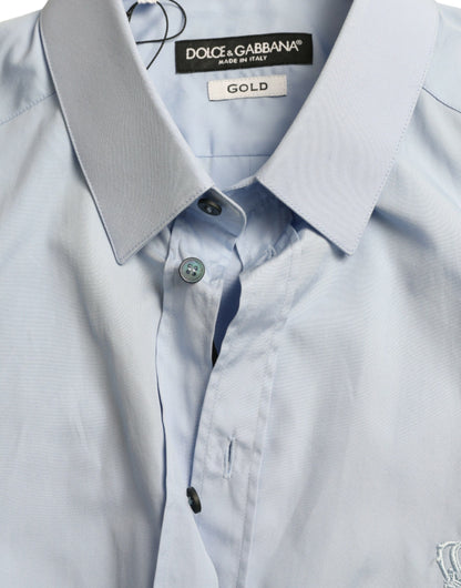 Dolce &amp; Gabbana Elegant Slim Fit Sky Blue Dress Shirt