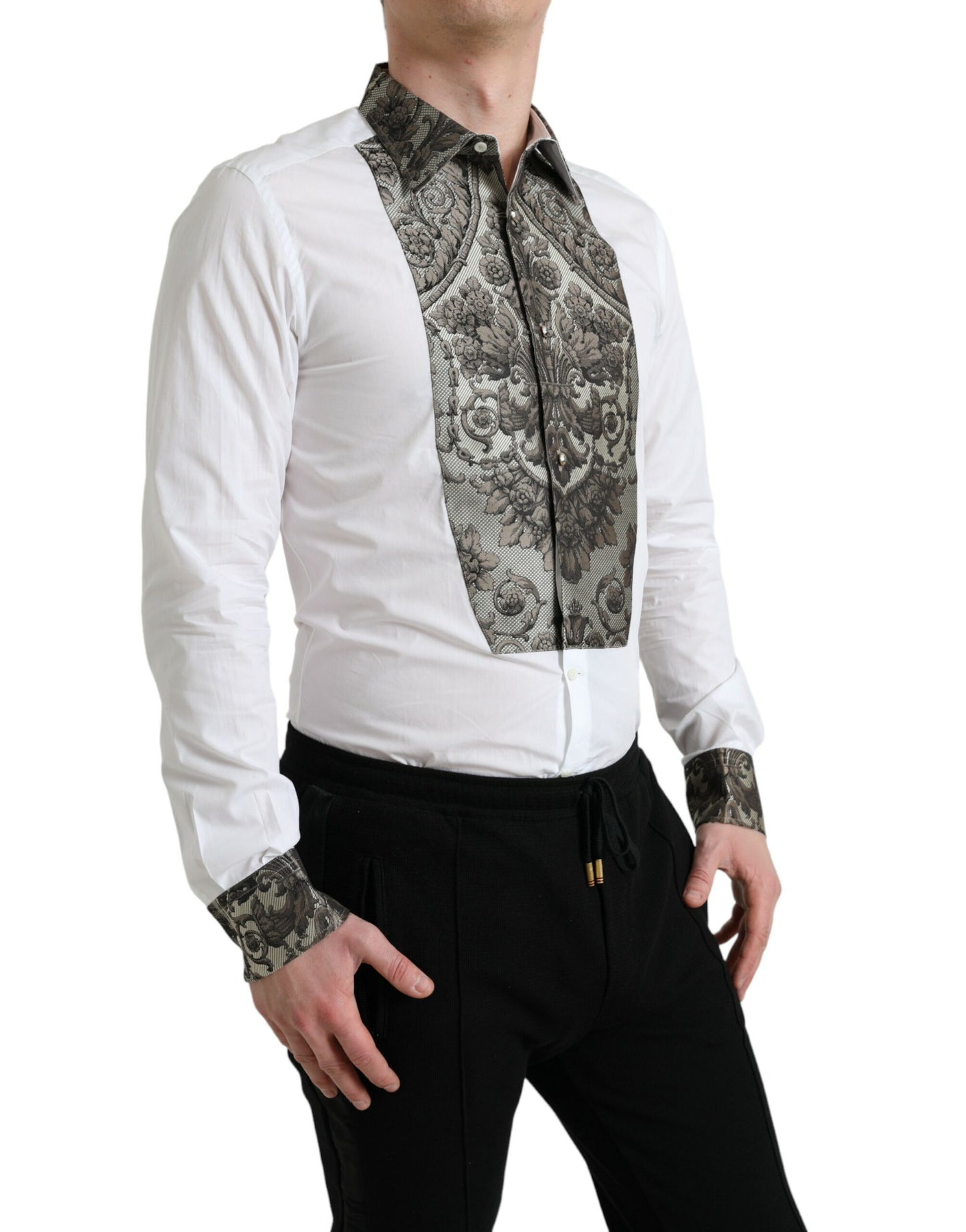 Dolce &amp; Gabbana Elegant Slim Fit French Cuff Dress Shirt