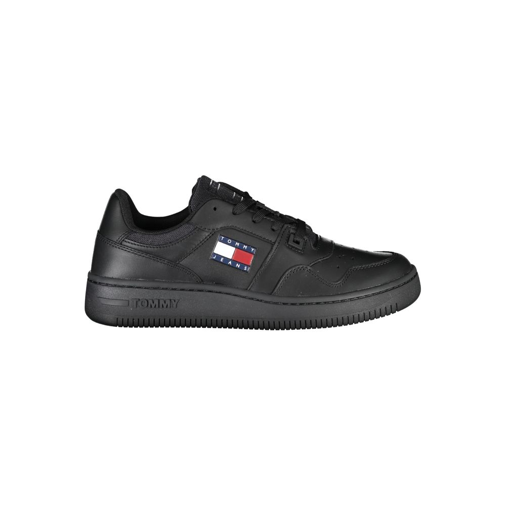 Tommy Hilfiger Svart Läder Sneaker för kvinnor