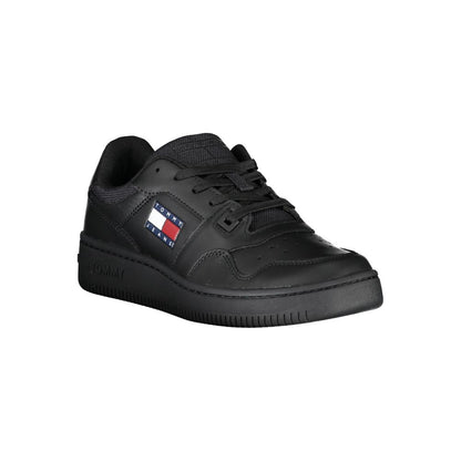 Tommy Hilfiger Svart Läder Sneaker för kvinnor