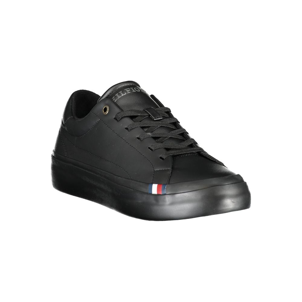 Tommy Hilfiger svart polyeten sneaker för män