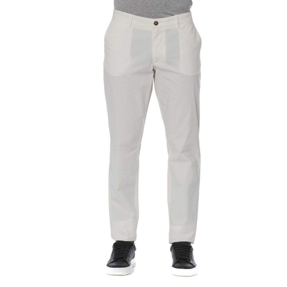 Pantalón de hombre de algodón blanco Trussardi Jeans