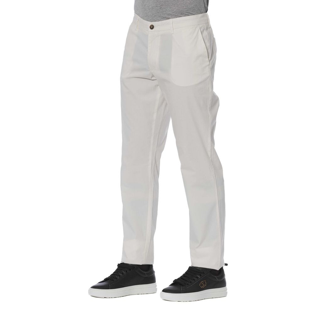 Pantalón de hombre de algodón blanco Trussardi Jeans