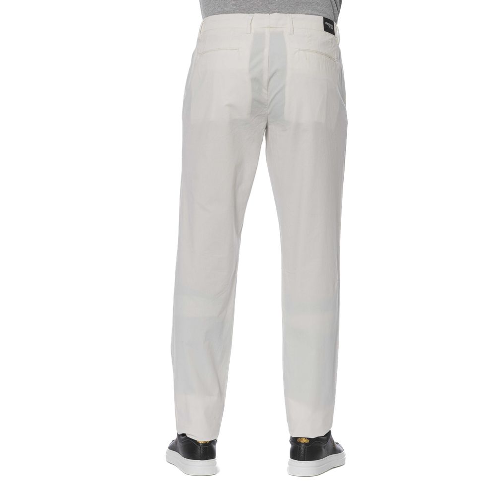 Pantalón de hombre de algodón blanco Trussardi Jeans