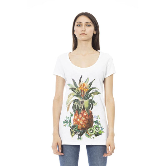 Just Cavalli vit bomull dam T-shirt