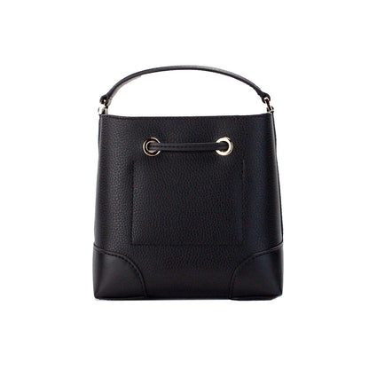 Bolso bandolera tipo cubo Michael Kors Mercer pequeño de piel granulada en color negro