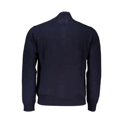 Harmont &amp; Blaine Elegant Contrast Detail Half Zip Sweater