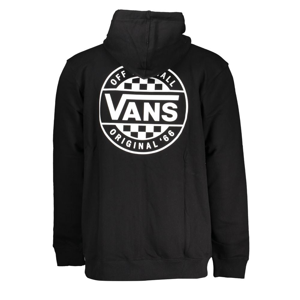 Vans Sleek Black Zip Hoodie med logotyptryck