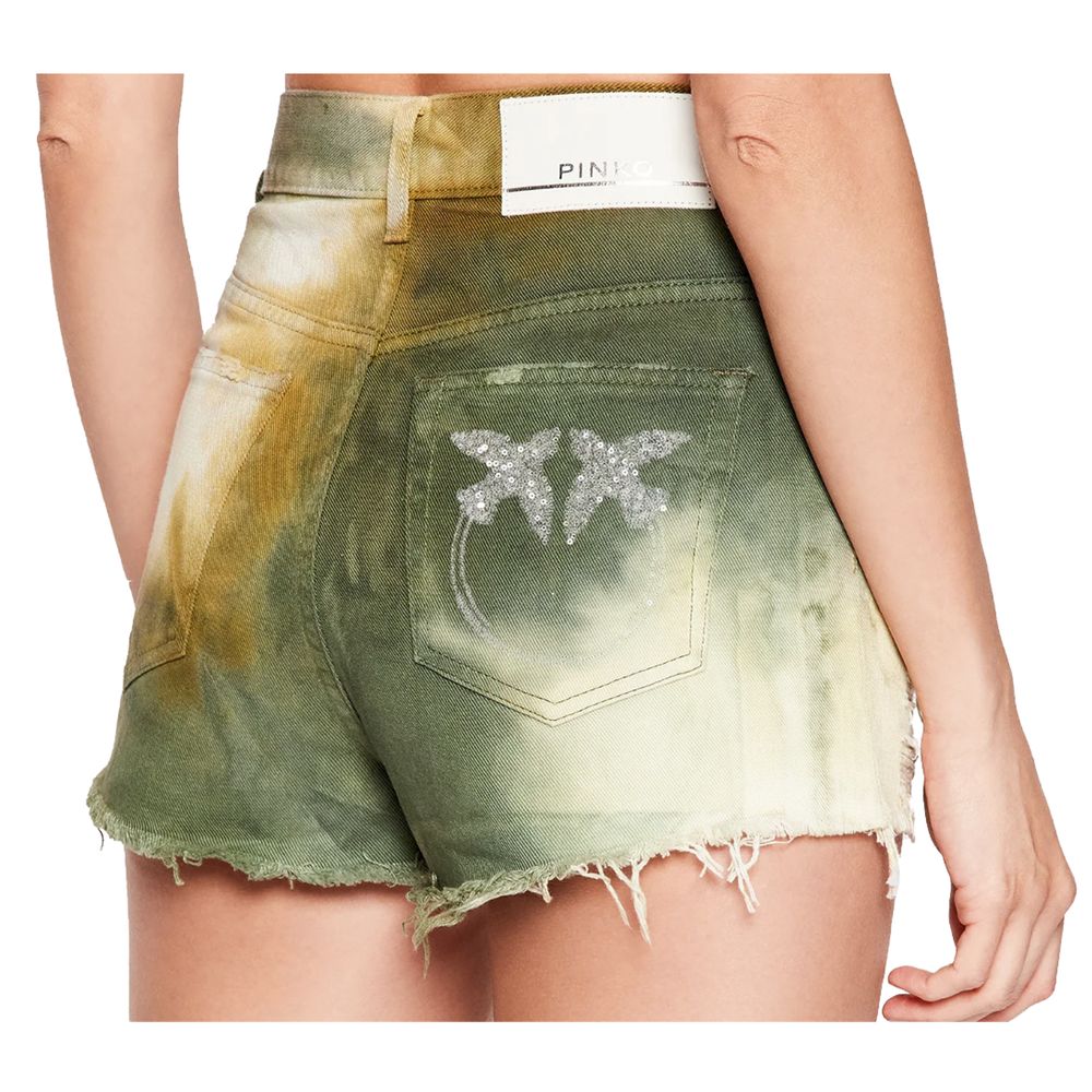 PINKO Green Cotton Women Short