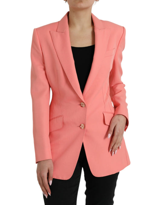 Blazer elegante con solapas de pico en color rosa de Dolce &amp; Gabbana