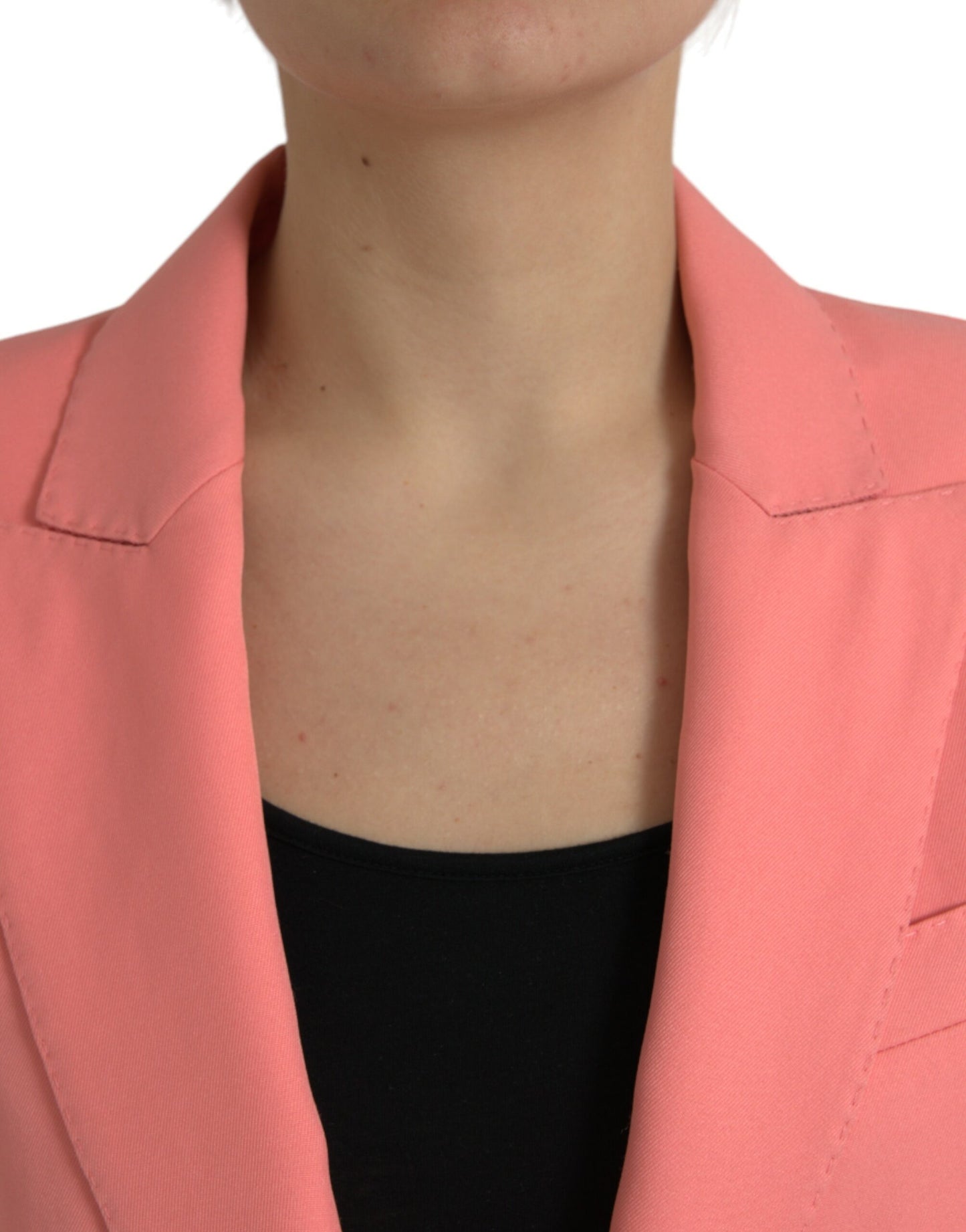 Blazer elegante con solapas de pico en color rosa de Dolce &amp; Gabbana