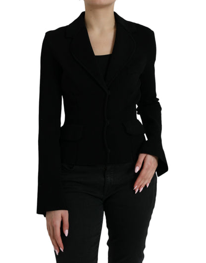 Dolce &amp; Gabbana elegant svart designerblazer för kvinnor