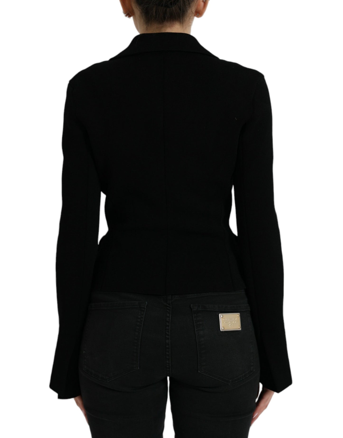 Dolce &amp; Gabbana elegant svart designerblazer för kvinnor