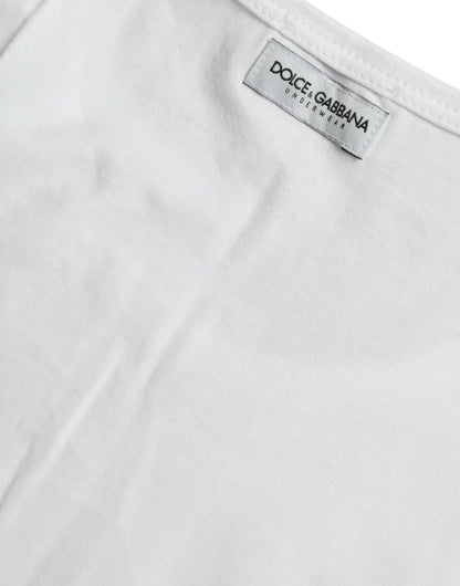 Dolce &amp; Gabbana vit bomull T-shirt underkläder med rund hals med rund hals