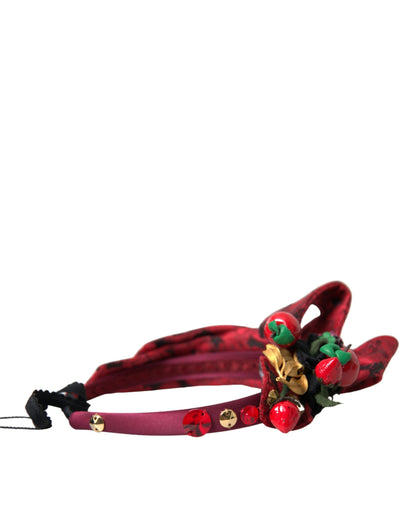 Diadema para el pelo con adornos de Sicilia en color rojo cereza de Dolce &amp; Gabbana para mujer