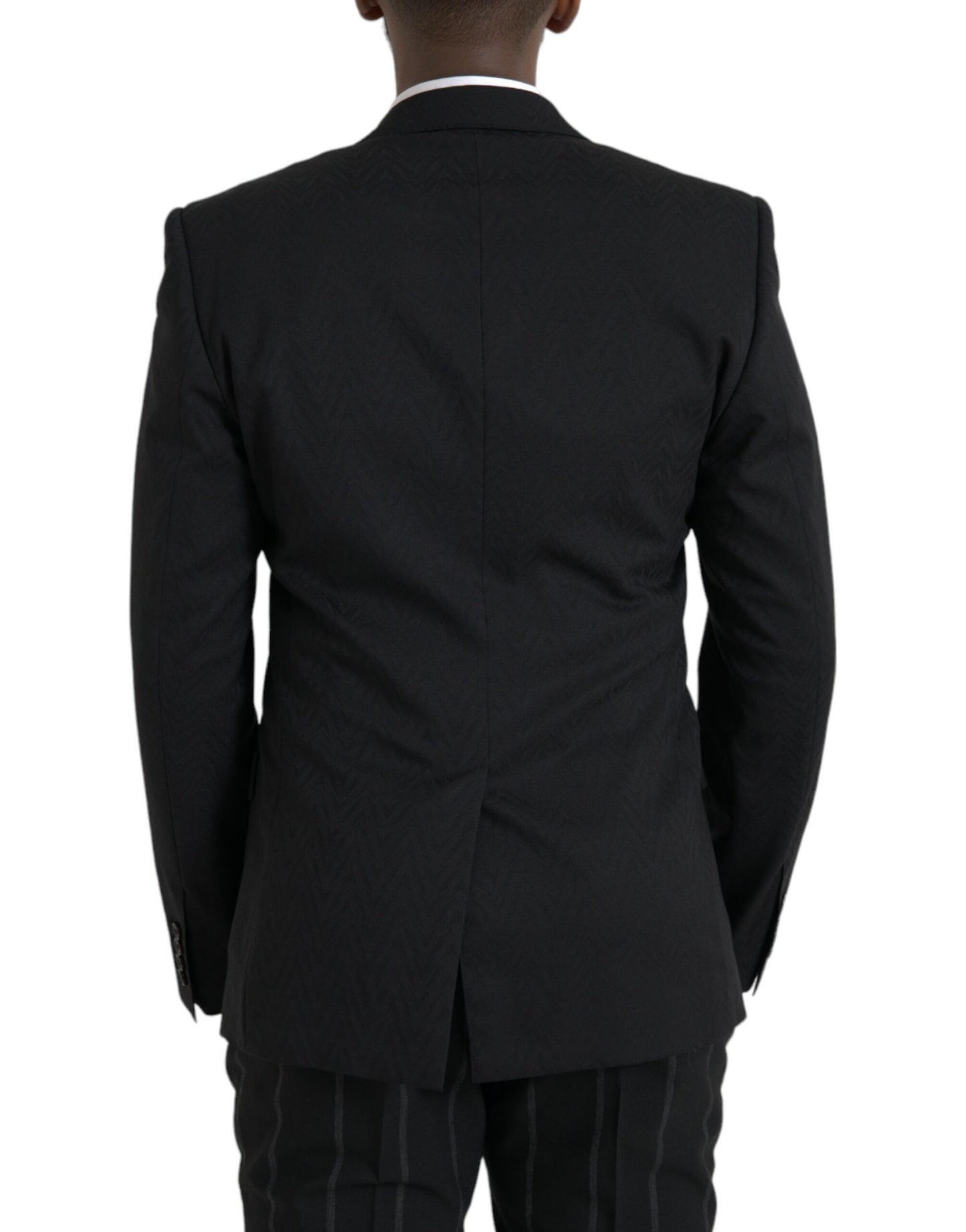 Dolce &amp; Gabbana Black MARTINI Slim Fit Jacket Coat Blazer