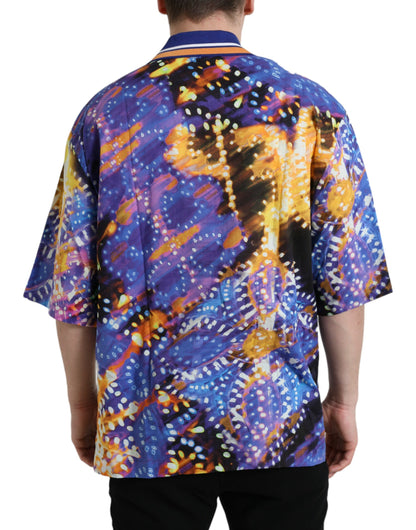 Dolce &amp; Gabbana Multicolor Luminarie Print bomull Casual Shirt